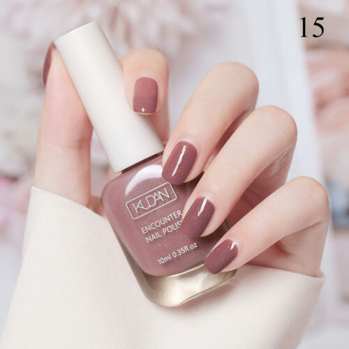 Esmalte de uñas impermeable gel color sólido secado rápido esmalte de uñas rasgable Reino Unido - Imagen 13 de 30