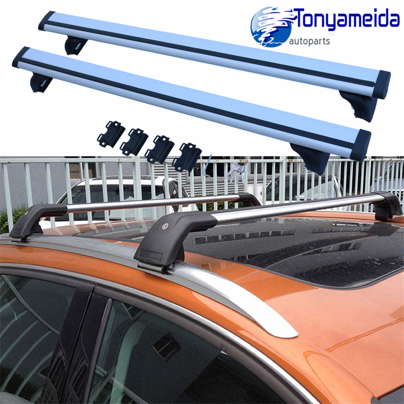 For 20072015 Audi Q7 Roof Rack Cross Bars Luggage Carrier Silver