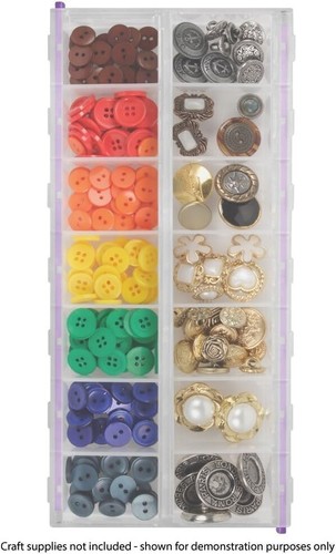 Craft & Sewing Storage, 14 Locking Compartments (3XL), Clear Lids - Picture 5 of 5