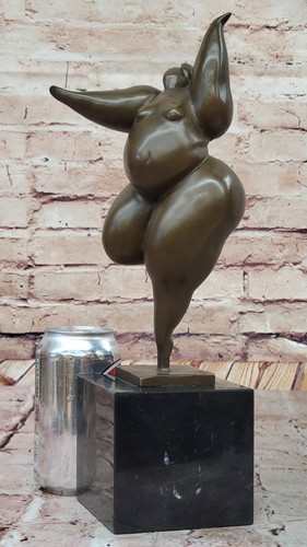 Bronze Woman Botero Tribute Statue Sculpture Modern Abstract Art Figurine Statue - Picture 2 of 10