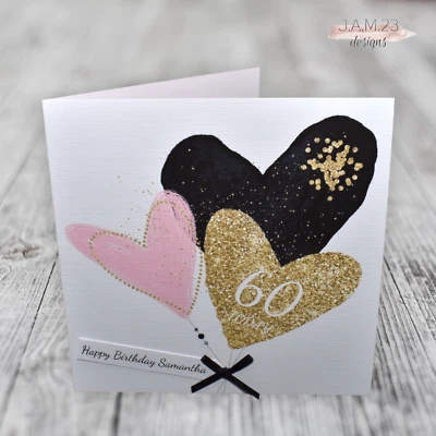 J.A.M. 23 DESIGNS Personalised Female Birthday Birthday Card 18th 21st 30th 40th 50th 60th 70th