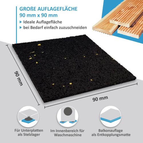 200 pezzi pad per terrazza pad per terrazza sottostruttura granuli di gomma supporto - Foto 2 di 9