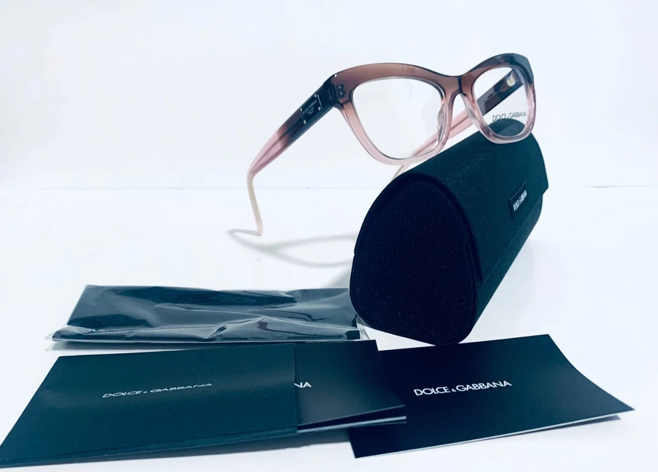 DOLCE & GABBANA DG3253 3060 GAFAS DE GATO CRISTAL MARRÓN 49-17-140 MM CON ESTUCHE Foto 2 de 4