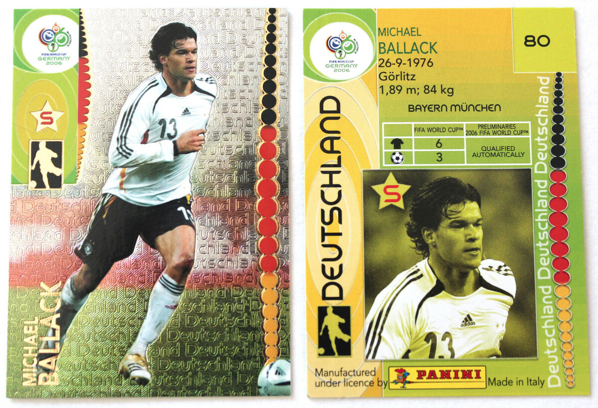 Panini Soccer Card Michael Ballack Germany No. 80 FIFA World