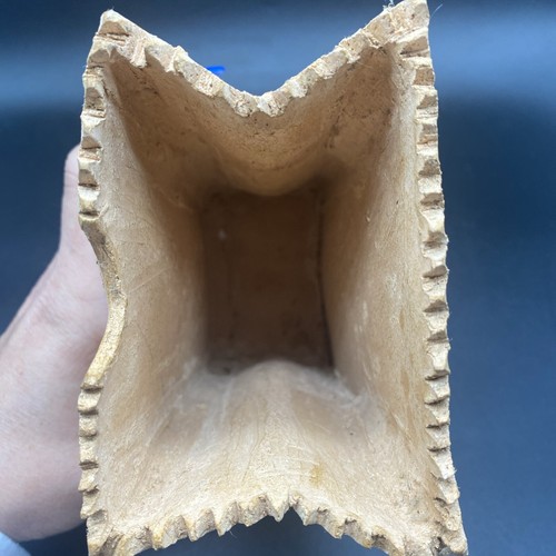Pottery Brown Bag Vase Crude Primitive-Style 7” Art - Picture 8 of 18