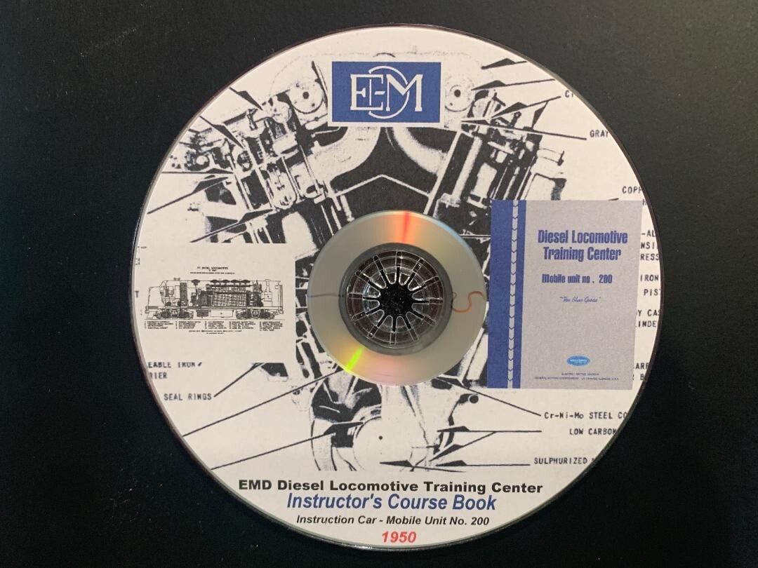 EMD Diesel Locomotive Training Center Mobile Unit #200 Manual PDF Pages on DVD