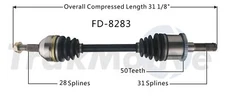 For Ford Mustang 2001 SVT Cobra Rear Left or Right CV Axle Shaft SurTrack FD8283