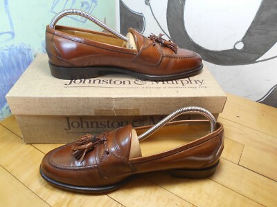 Johnston & Murphy Brown Leather Tassel Loafers men’s size 9.5M s-l400.jpg main image 4