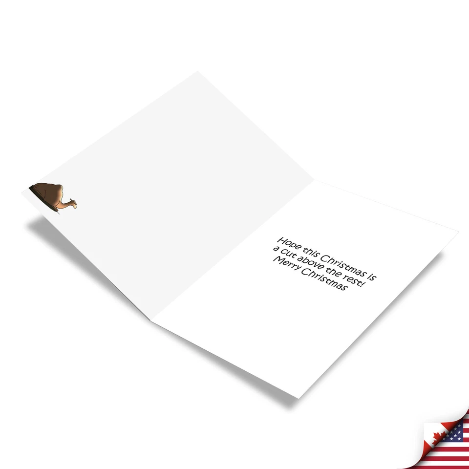 1 смешная рождественская открытка с конвертом — пуповина C5517XSG - Изображение 2 из 4