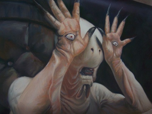 Pans Labyrinth 28x16 oil painting NOT print Tenome Del Toro Framing available