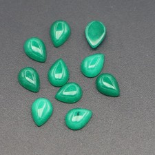 50pcs 6x8mm Natural Malaysian Jade Stone Teardrop CAB CABOCHON Jewelry Making