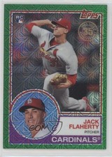 2018 Topps Silver Pack 1983 Design Chrome Green 74/99 Jack Flaherty #14 13y1