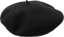 Men'S Unisex Adults Solid Color Wool Artist French Beret Hat