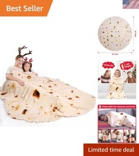 Get Cozy with Our 47-Inch Burrito Tortilla Blanket - Ideal Gift for Any Occasion