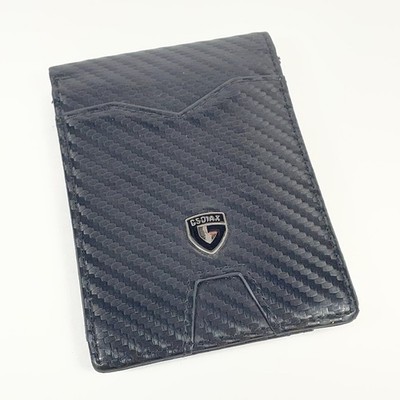 GSOIAX Slim Wallet for Men Rfid Blocking Leather Bifold Front Pocket Black