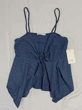 NWT New Gaze Blue A-Symmetrical Babydoll Wome...