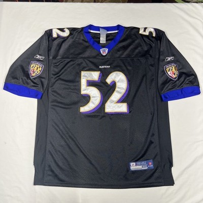 Ray Lewis 52 Baltimore Ravens NFL Reebok Sewn Stitched Size 60 Football  Jersey