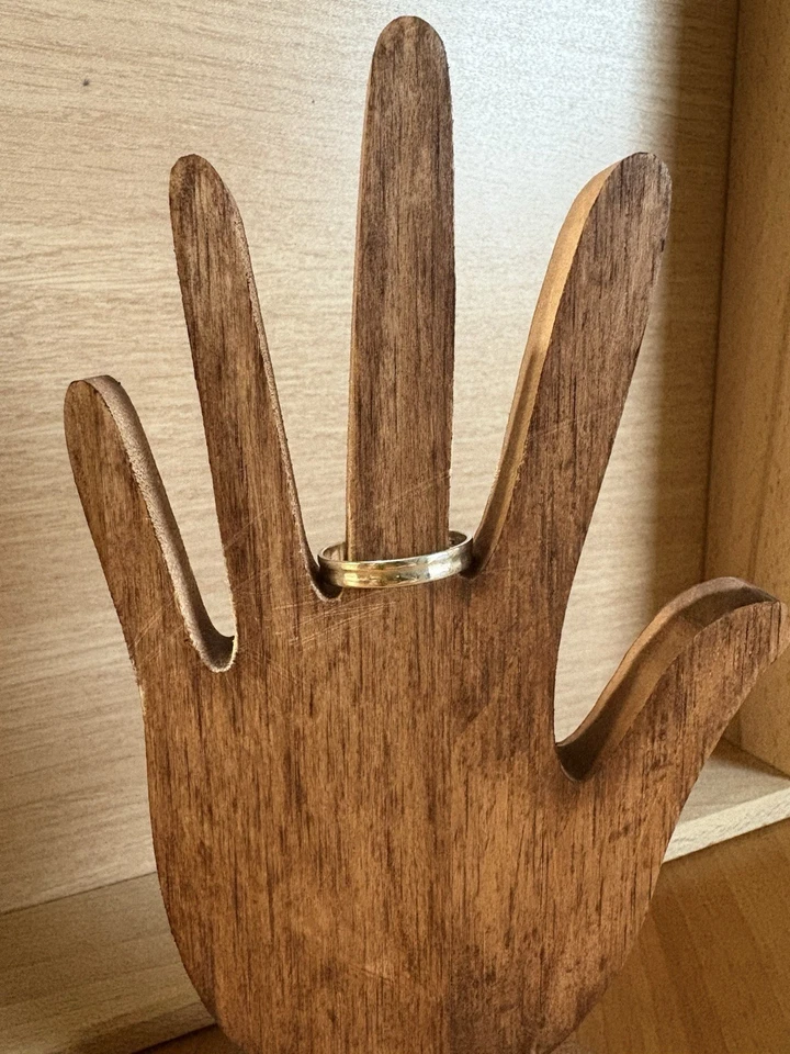 Anello Fascia Fedina Solco Centrale UNOAERRE Italy Argento 925 2.1GR 20.7MM - Immagine 3 di 3