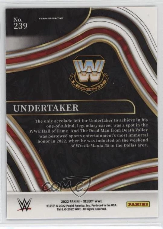 2022 Panini Select WWE Ringside Undertaker #239 - Image 2 of 2