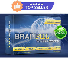 Brain Pill Enhancement Complex  Boost Memory, Focus  Clarity, 100 Natural, 60ct