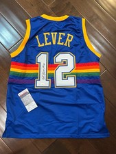 Denver Nuggets Fat Lever Autographed Signed Jersey JSA Witnessed