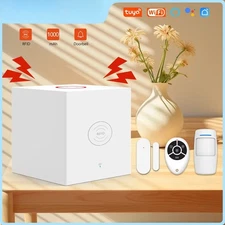 Wireless WiFi Tuya Smart Home Alarm System Burglar Security Kit Built-in Siren