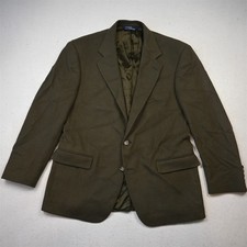 Vtg USA Polo Ralph Lauren 42R Green 100 Camelhair Mens Blazer Jacket Sport Coat