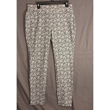 Michael Kors Floral Pants Womens Size Large Elastic Waist Pull On