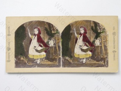 Joseph L Ward Rotkäppchen Boston handgetönt Stereoview