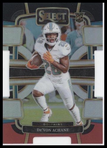 2023 Panini Select #63 De'Von Achane Black and Red Prizms Die Cuts