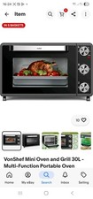 VonShef Mini Oven and Grill 30L -  Multi-Function Portable Oven 1600W