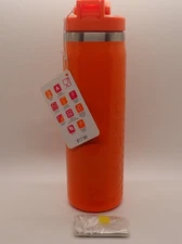 Orange Dunkin Donuts 24oz Stainless Hydration Bottle w/Carabiner NEW