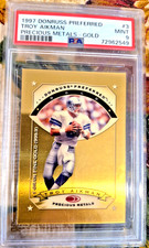 Troy Aikman 1997 Donruss Preferred Precious Metals 999.9 GOLD /100 Mint  PSA 9