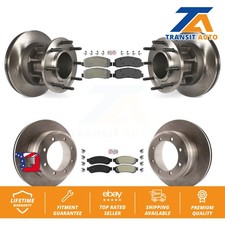 Front Rear Semi-Metallic Pad Brake Rotor Kit For 09-10 Ford F-350 Super Duty RWD