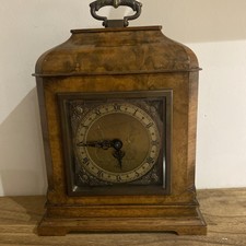 ELLIOT LONDON,  BURR WALNUT Mantel clock , great condition working keeps time 