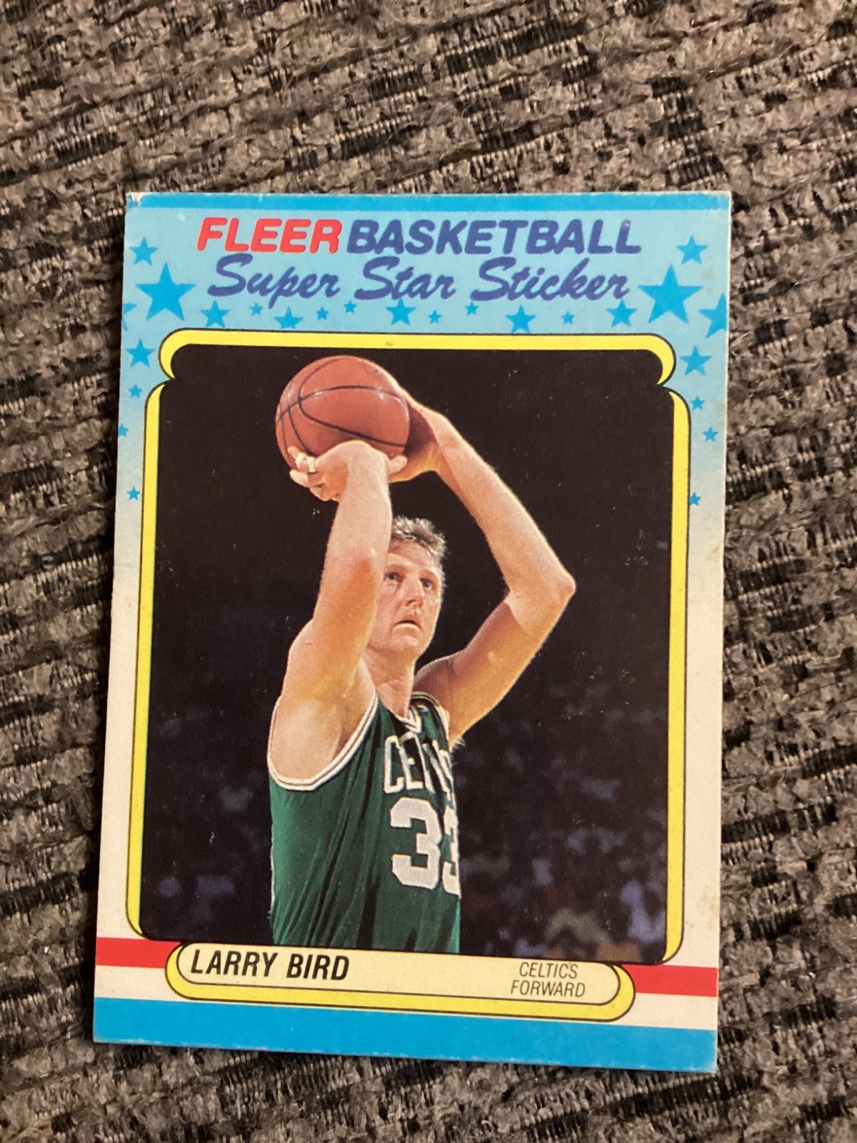1988/89 FLEER Sticker - LARRY BIRD #2 - BOSTON CELTICS & INDIANA STATE