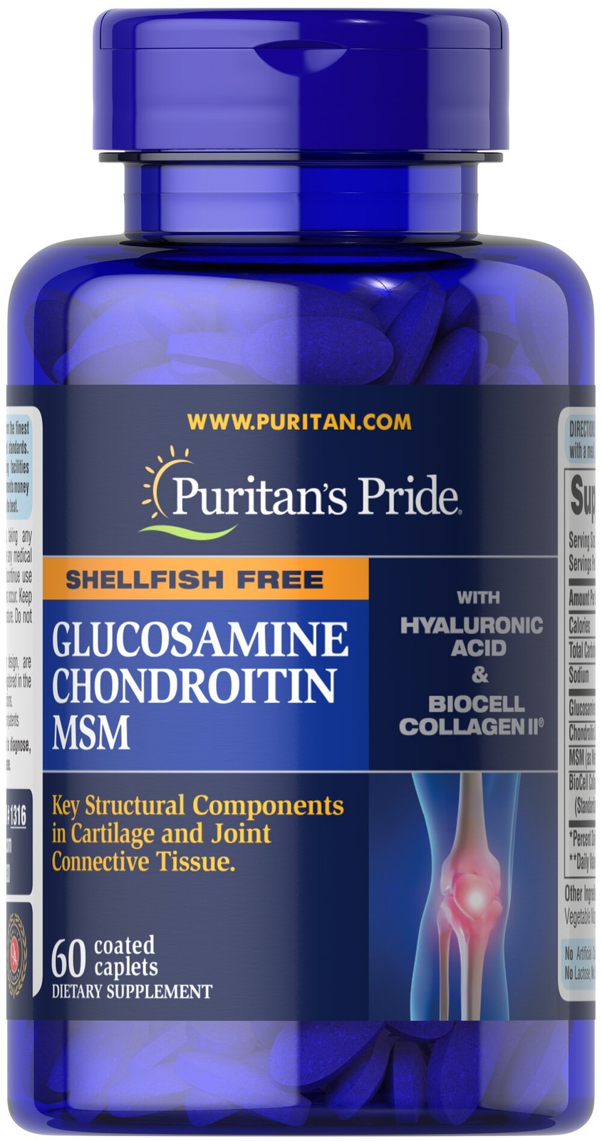 Joint Soother Glucosamine, Chondroitin - MSM w/Hyaluronic Acid - Collagen
