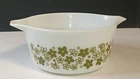Vintage Pyrex 474-B Crazy Daisy Green Spring Blossom 1 ½ QT CASSEROLE No Lid