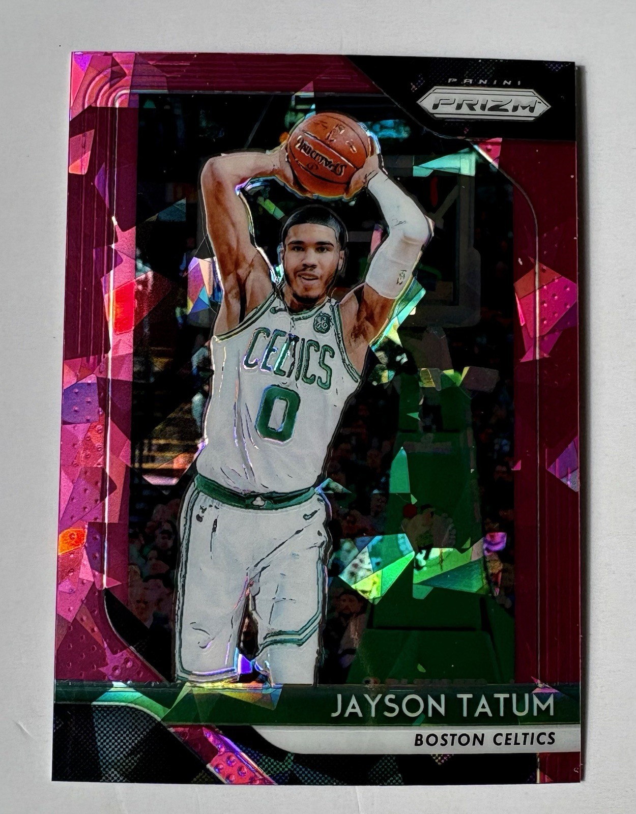 2018-19 Panini Prizm Jayson Tatum #118 Pink Cracked Ice Prizm