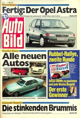 1) Auto Bild 11/1991 - Renault Alpine A 610 Turbo  - Fiat Panda Selecta mit 50PS