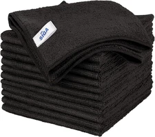 MR.SIGA Microfiber Cleaning Cloth, All-Purpose 12.6 x inch, Black