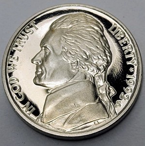 1992-S  *JEFFERSON Nickel* Full Steps Gem DCAM. Beautiful Proof UNC Coin!