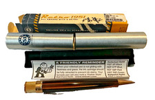 Retro 1951 Tornado Big Shot Rollerball BSR-1342 Cognac Brown Gold Trim Tube- NOS