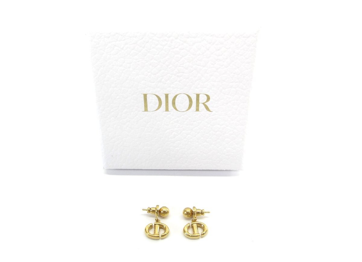 Dior CD Navy Gold-Tone Earrings UP5027-image