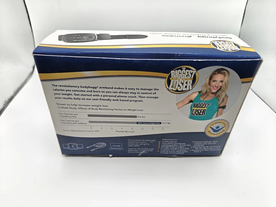 Nuevo sistema de seguimiento de actividad personal de gestión de calorías Biggest Loser Bodybugg Foto 3 de 4