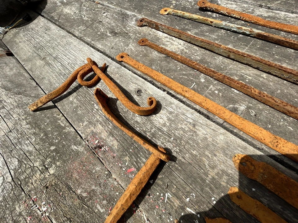 Lot de Targette Loquet Verrou Clenche Poignée Porte Ancienne XVIIIeme Fer Forgé - Photo 3/4