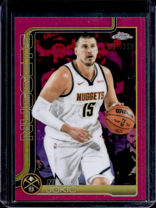 2025-26 Topps Chrome Nikola Jokic Magenta Refractor #/399 Nuggets