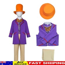 Charlie and Chocolate Factory Outfit Kids Willy Wonka Cosplay Costume Bookweek