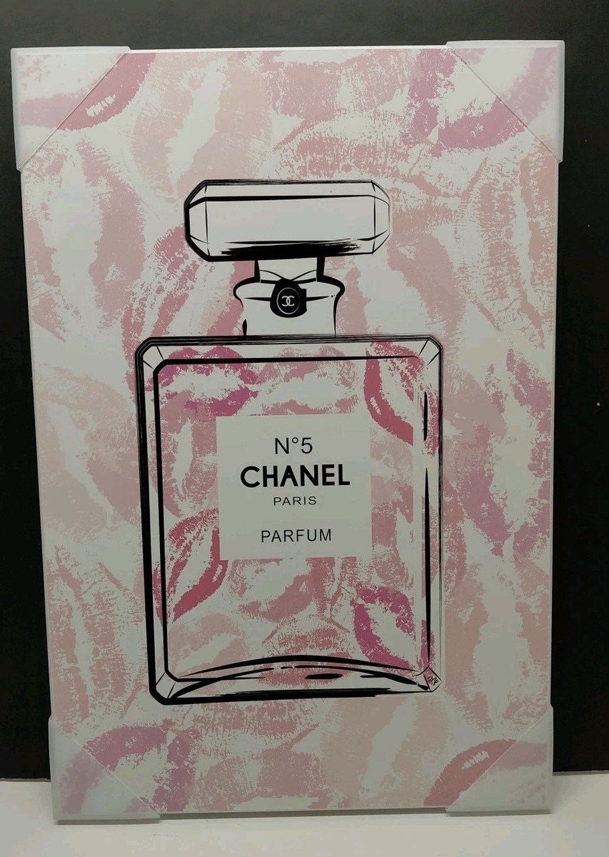 Stupell Abstract Lipstick Kiss Chanel No 5 Parfum Bottle Wall Art