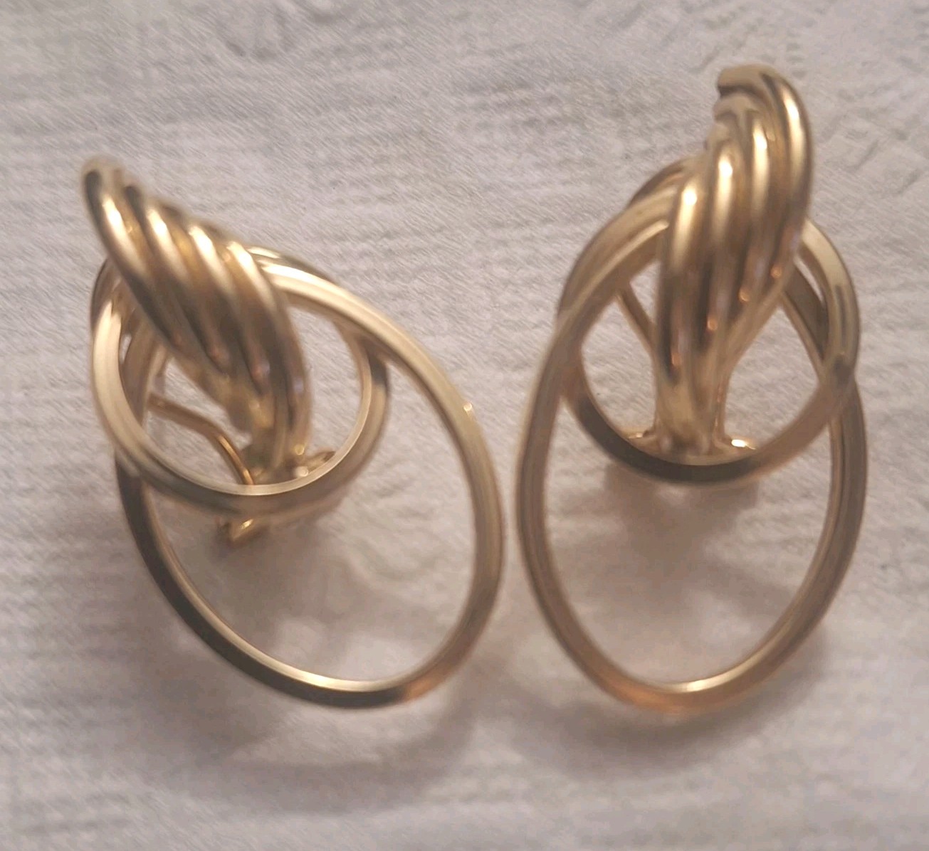 Nice 14k Drop Double Loop Door Knocker Inspired P… - image 2